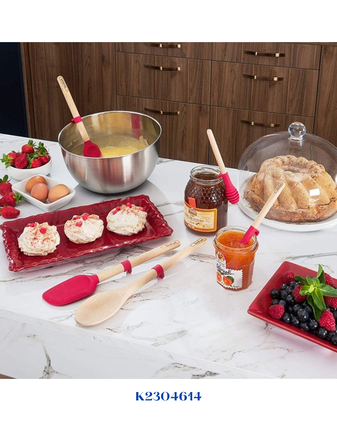TEFAL INGENIO WOOD BLADE SPATULA 29.5CM- مبسط بشفرة تيفال