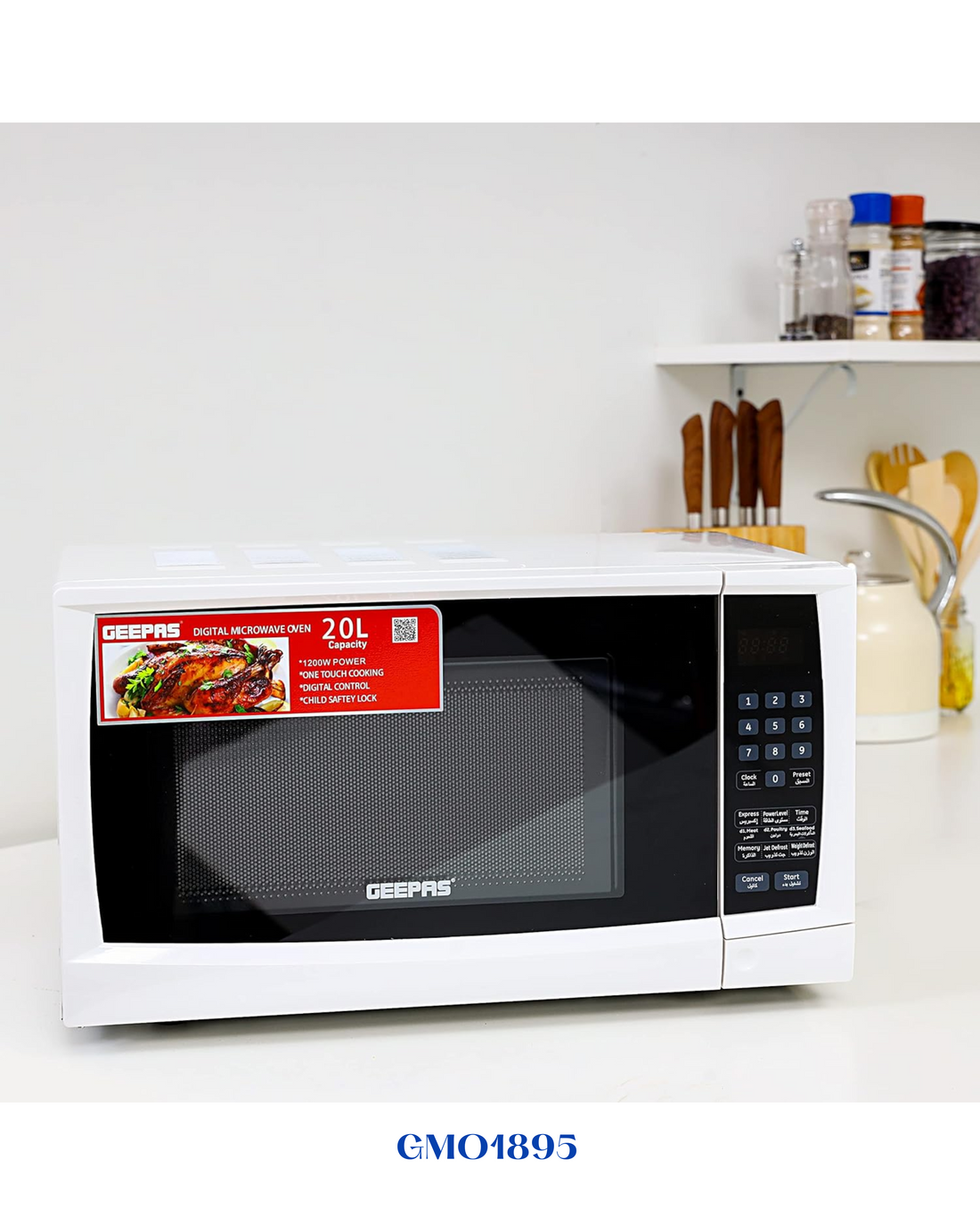 GEEPAS DIGITAL MICROWAVE OVEN 1200W 20L