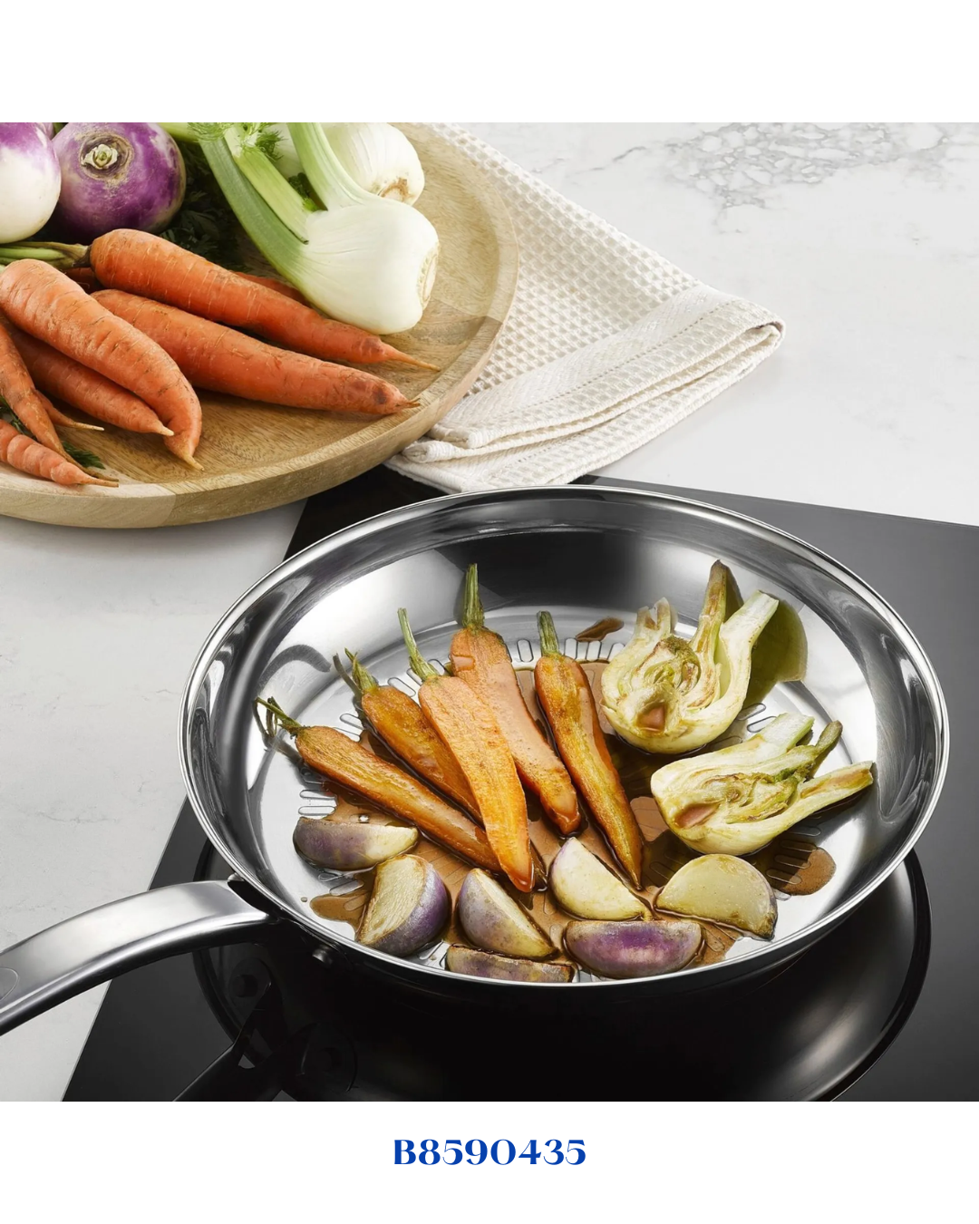 TEFAL STAINLESS STEEL INTUITION FRYPAN 24CM