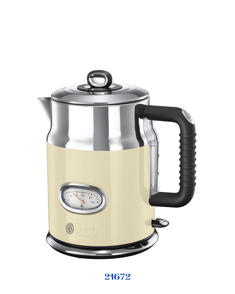 Russell Hobbs Retro Vintage Cream Kettle 2400W 1.7L