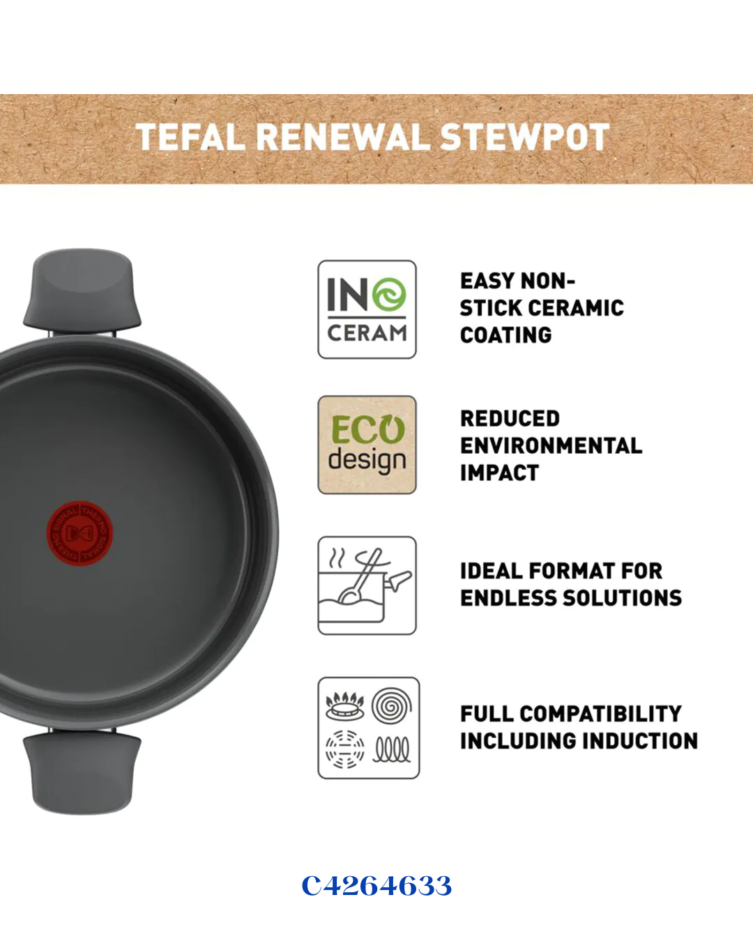 TEFAL RENEWAL NON-STICK  SAUCEPAN 16CM