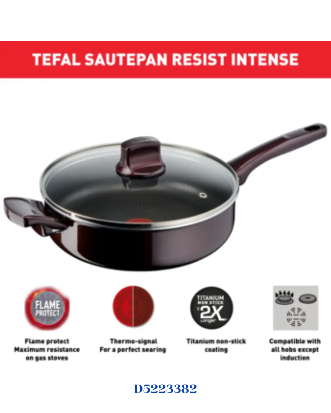 TEFAL RESIST INTENSE SAUTEPAN 26CM