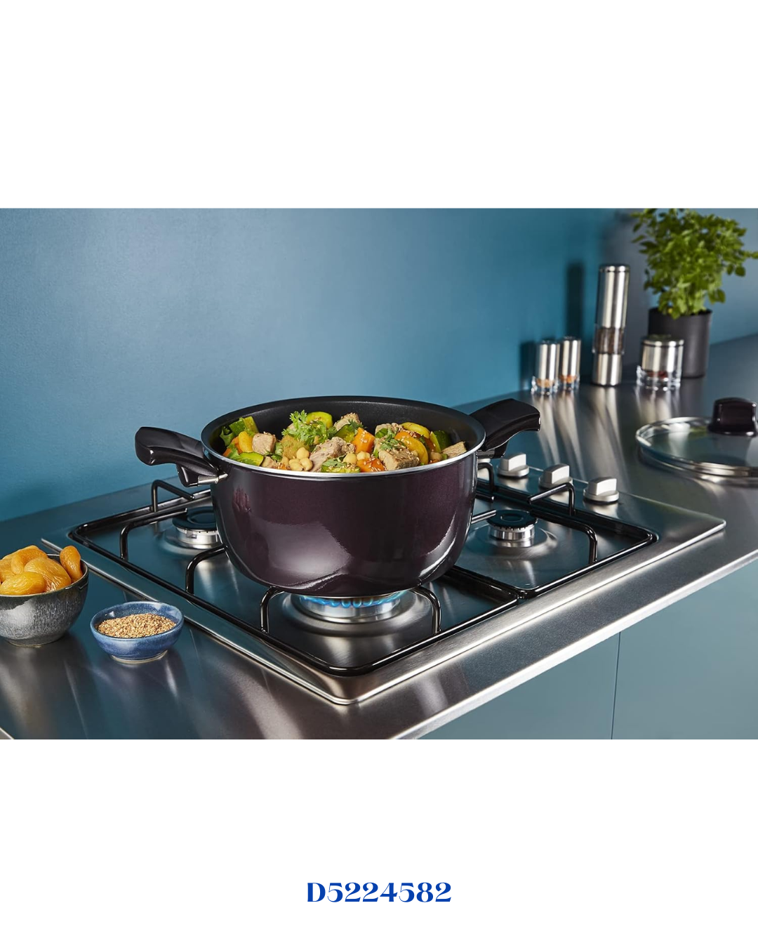 TEFAL RESIST INTENSE STEWPOT  WITH GLASS LID 22CM