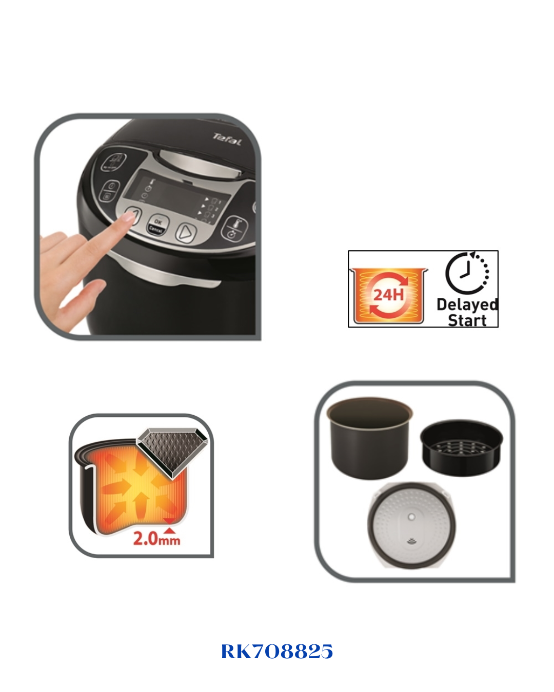 TEFAL MOULINEX MULTICOOKER FUZZY 10-IN-1 750W 5L