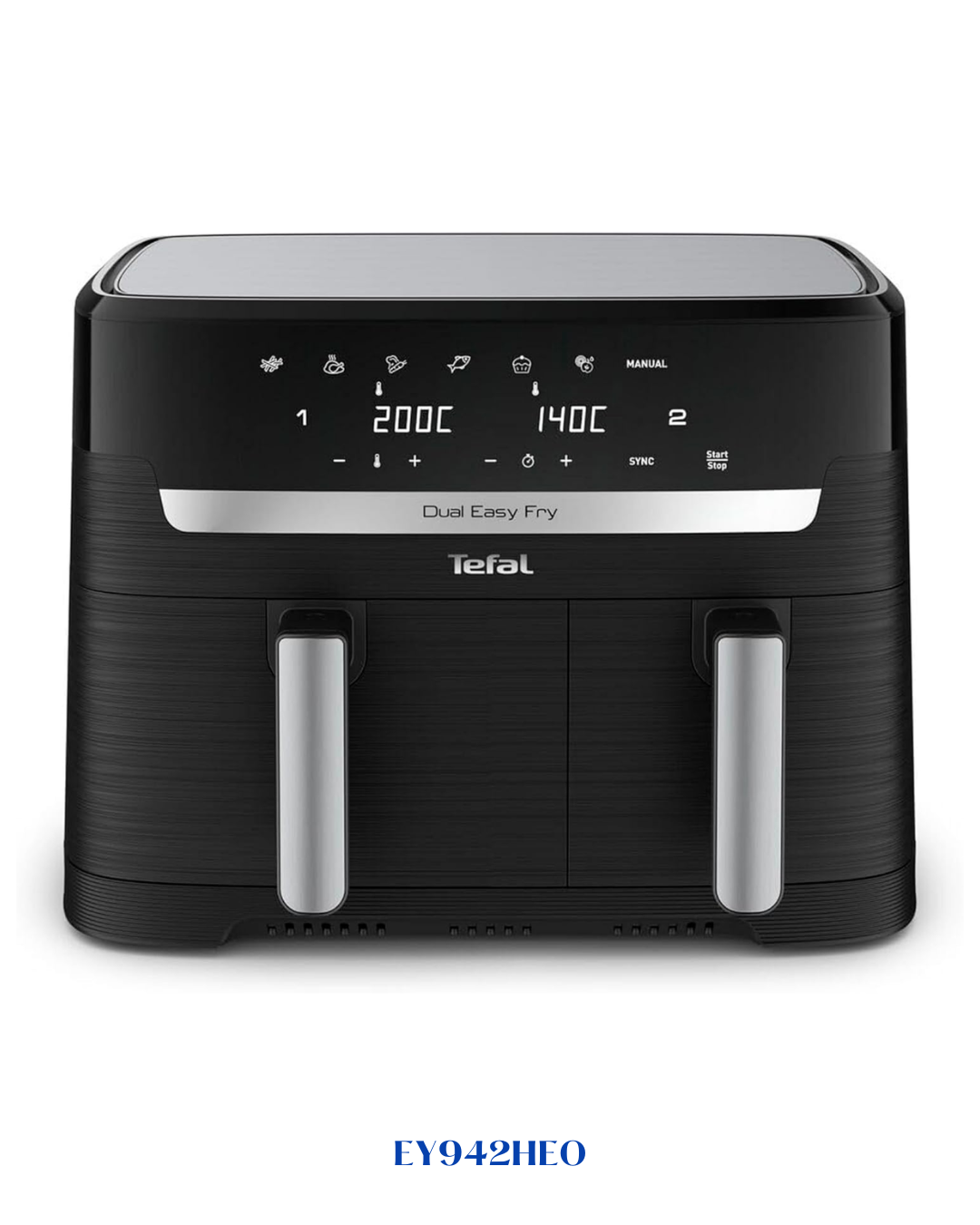 TEFAL AIR FRYER DIGITAL OIL LESSDUAL ESSENTIAL XXL 2700W