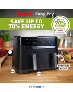 TEFAL AIR FRYER DIGITAL OIL LESSDUAL ESSENTIAL XXL 2700W