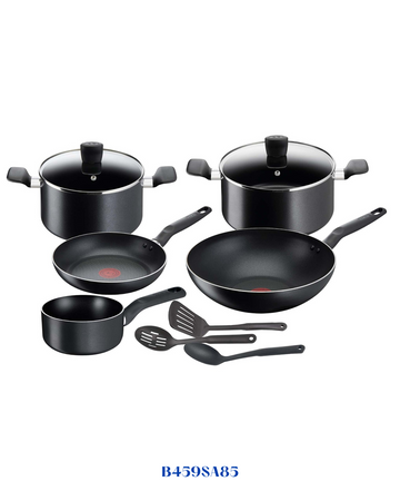 TEFAL SUPER COOK 10 PC SET BLACK