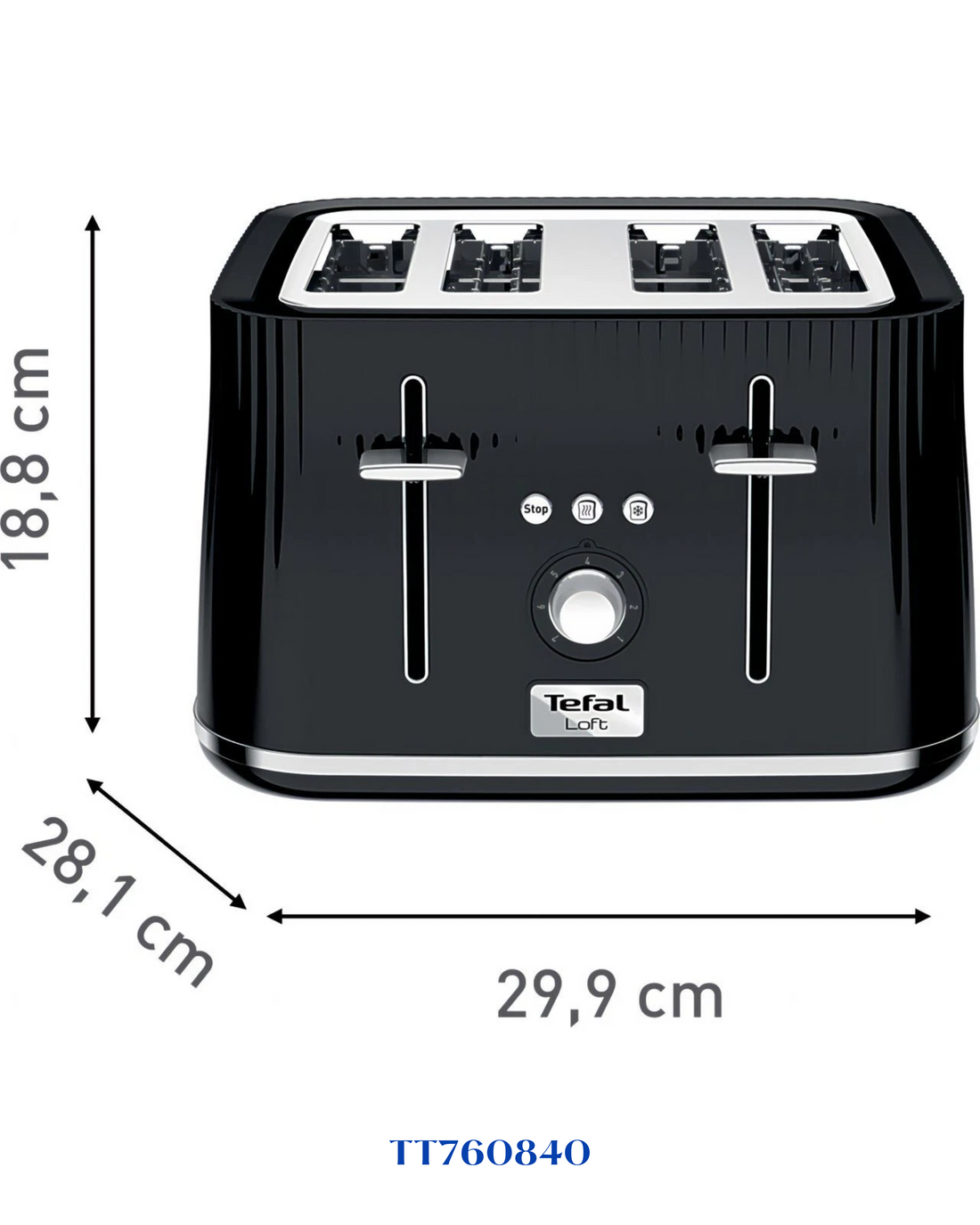 TEFAL LOFT TOASTER 4-SLICE 1700W