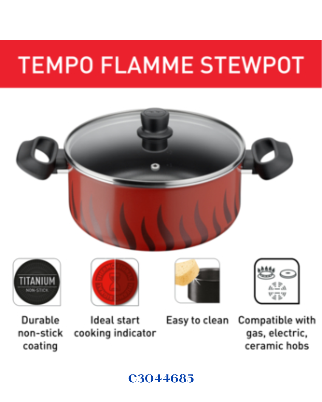 TEFAL TEMPO FLAME STEWPOT 24CM