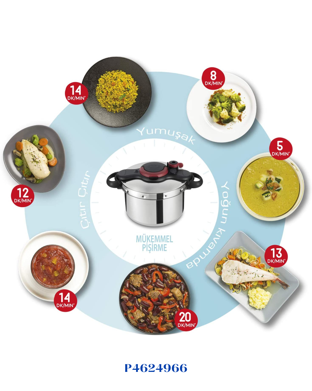 TEFAL CLIPSO MINUT' EASY  PRESSURE COOKER 9L- قدر ضغط تيفال