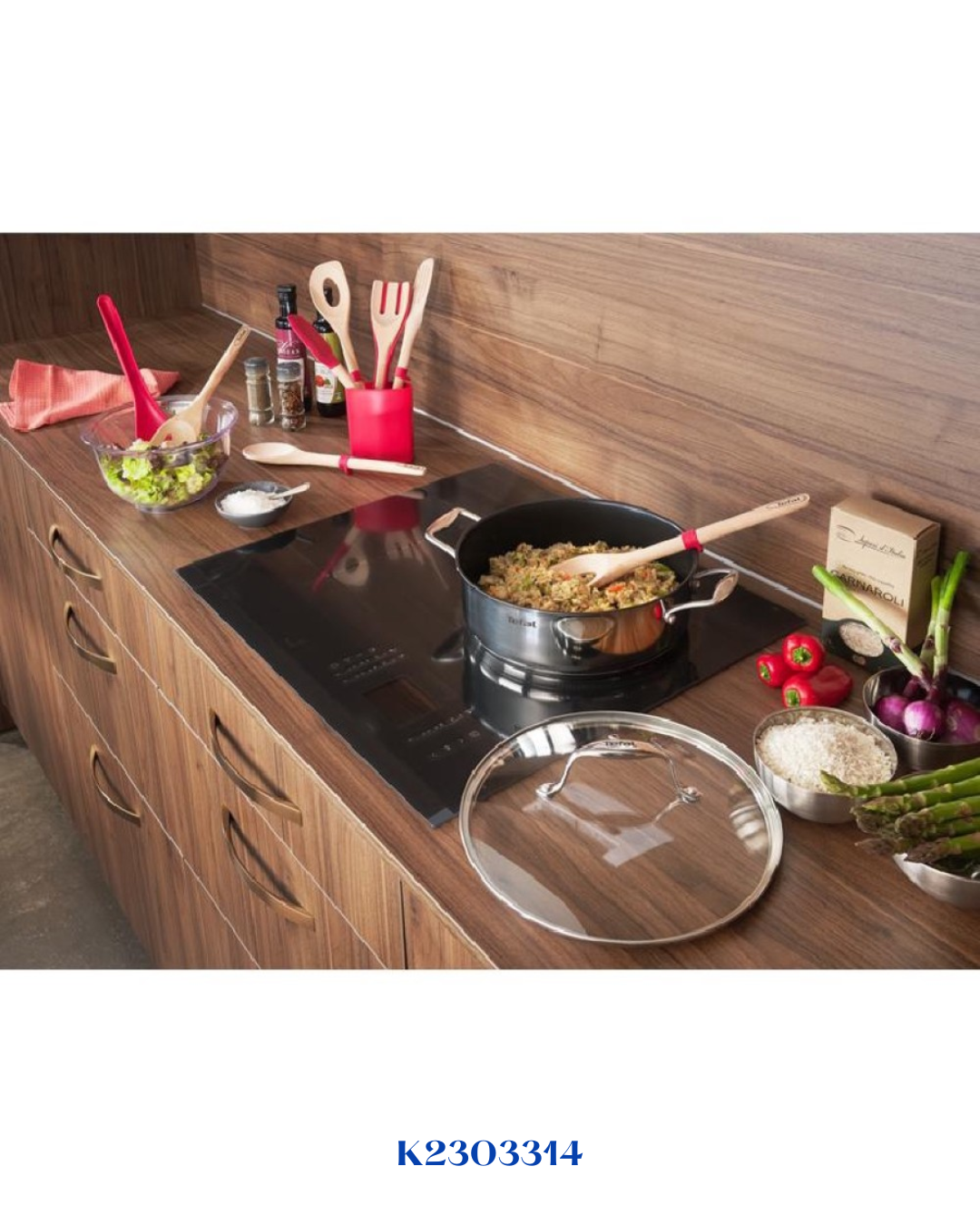 TEFAL INGENIO WOOD SLOTTED TURNER 32CM-أداة تقليب بفتحات تيفال