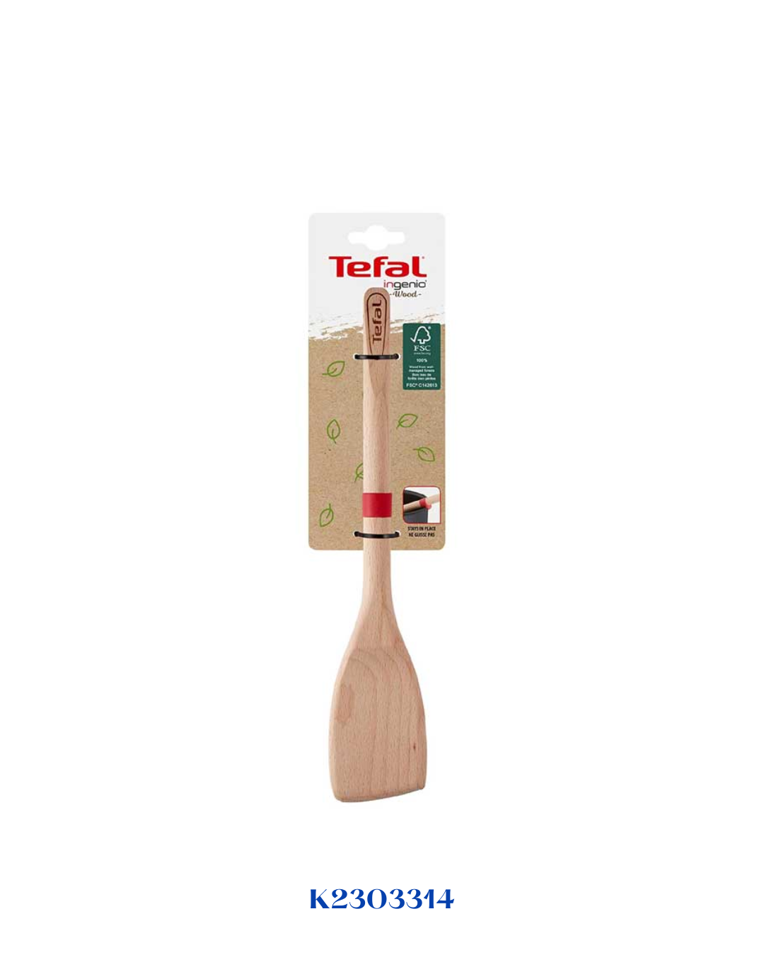 TEFAL INGENIO WOOD SLOTTED TURNER 32CM-أداة تقليب بفتحات تيفال