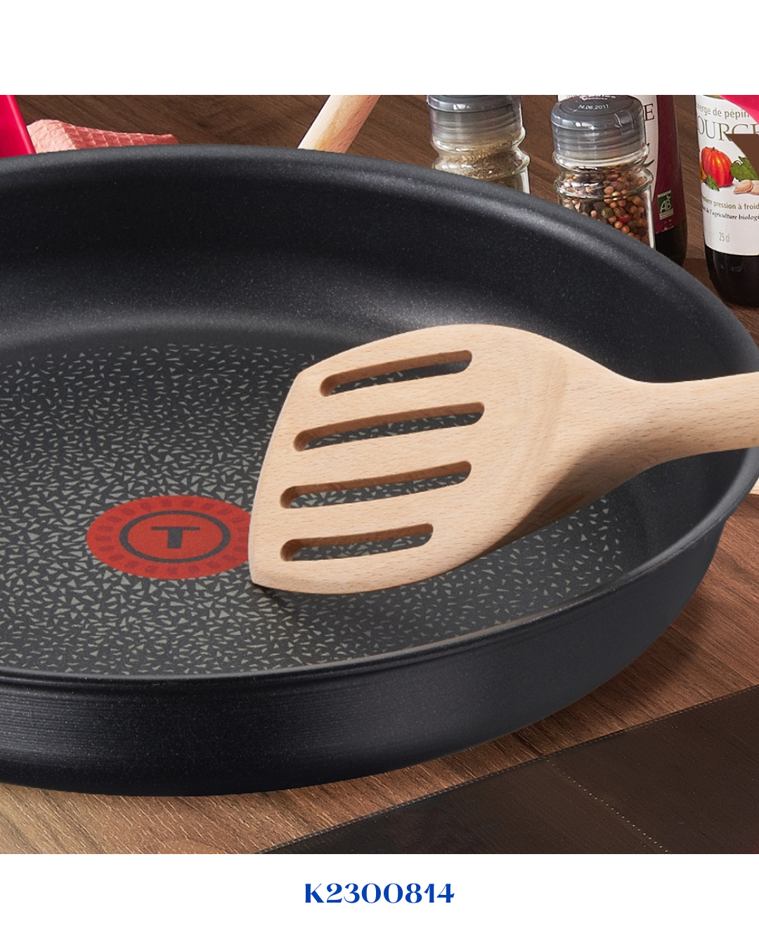TEFAL INGENIO WOOD ANGLE 33CM- ملعقة التقليب الخشبية تيفال