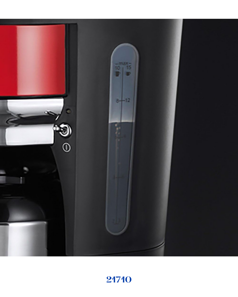 RUSSELL HOBBS RETRO RIBBON RED COFFEE MAKER 1000W 1L
