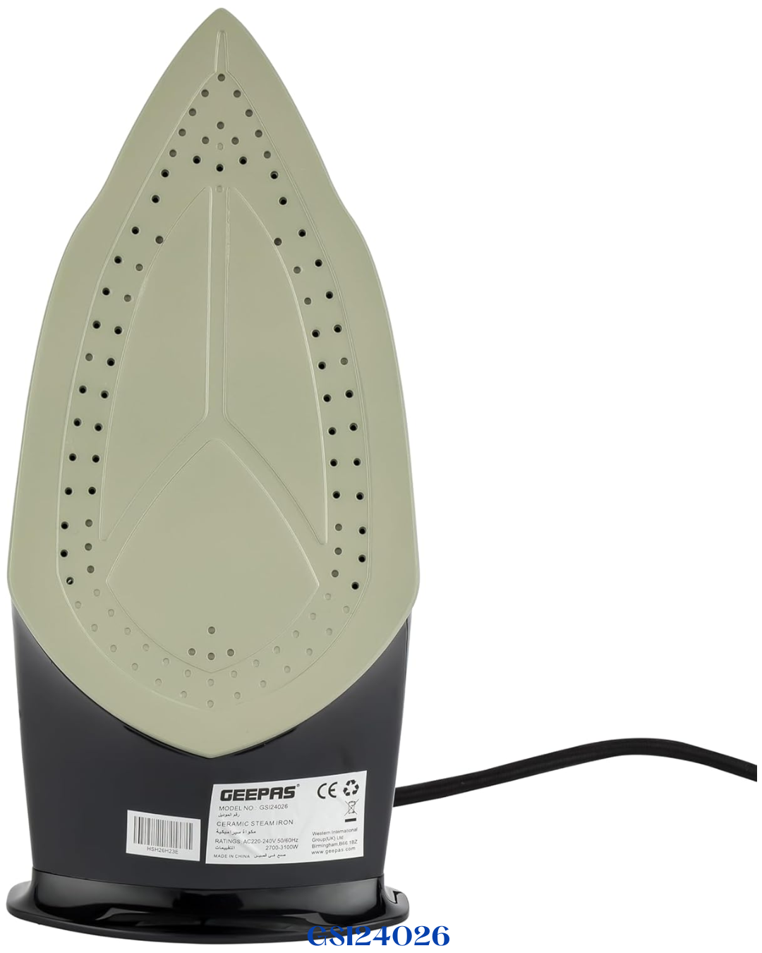 GEEPAS CERAMIC STEAM IRON 3100W_350ML