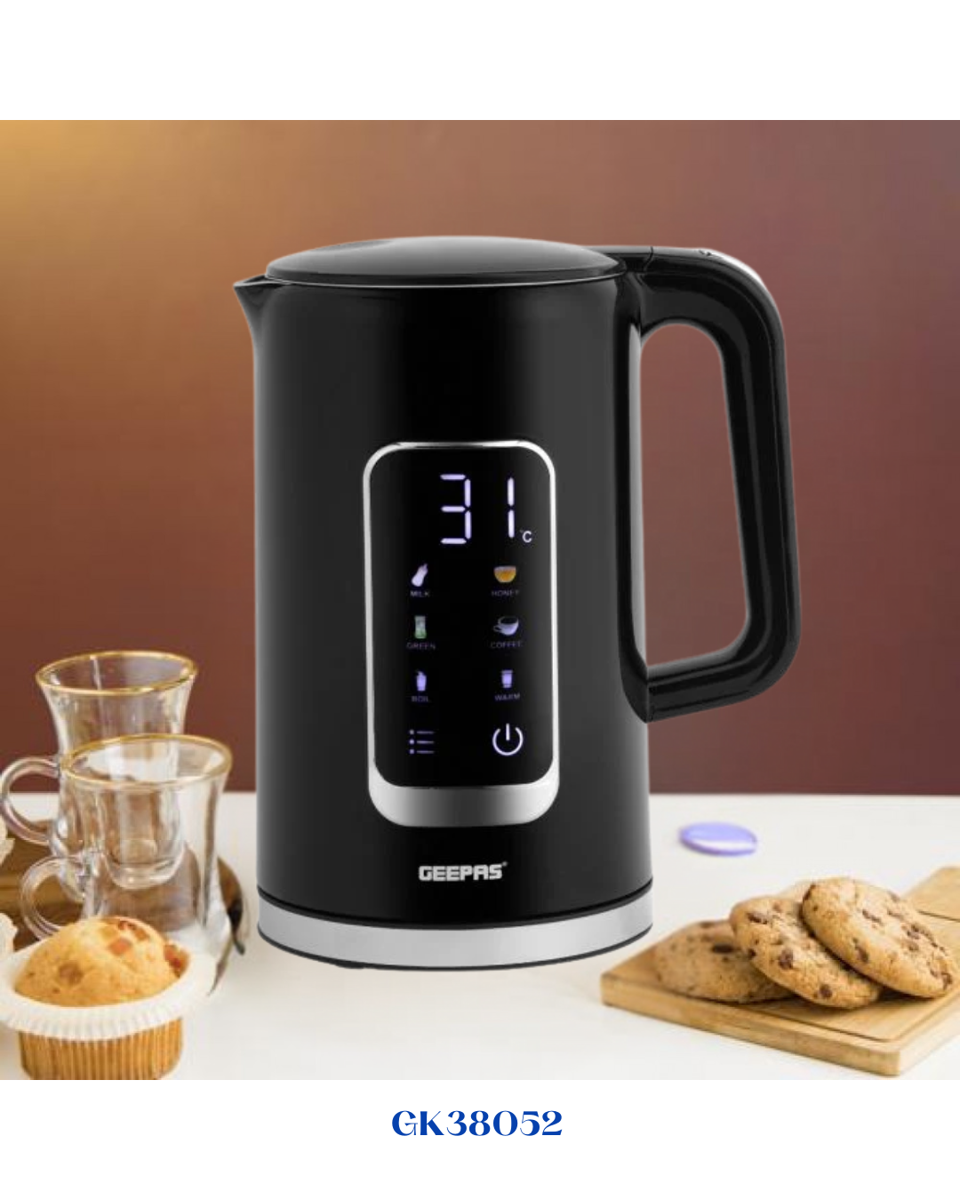 GEEPAS ELECTRIC KETTLE 1800W 1.7L