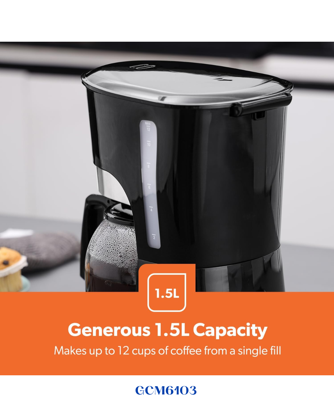 GEEPAS COFFEE MAKER 850–1000 W 1.5L