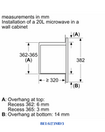BOSCH BUILT-IN MICROWAVE 20L 800W
