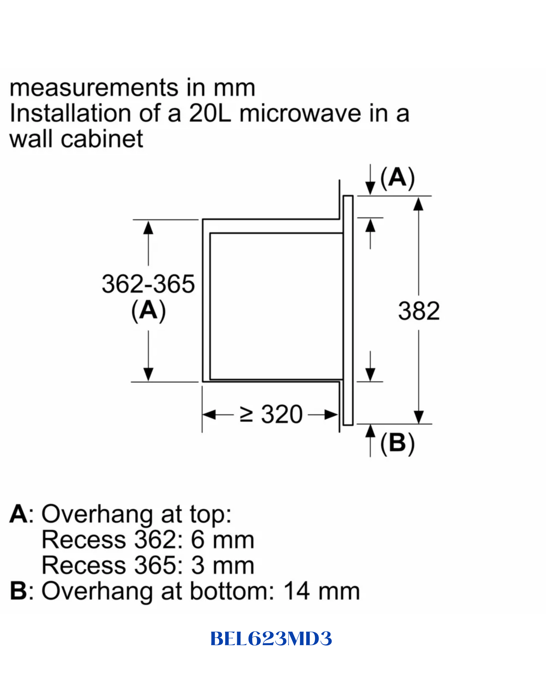 BOSCH BUILT-IN MICROWAVE 20L 800W