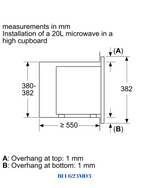 BOSCH BUILT-IN MICROWAVE 20L 800W