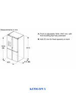 BOSCH FRENCH DOOR BOTTOM FREEZER, MULTI DOOR 574L