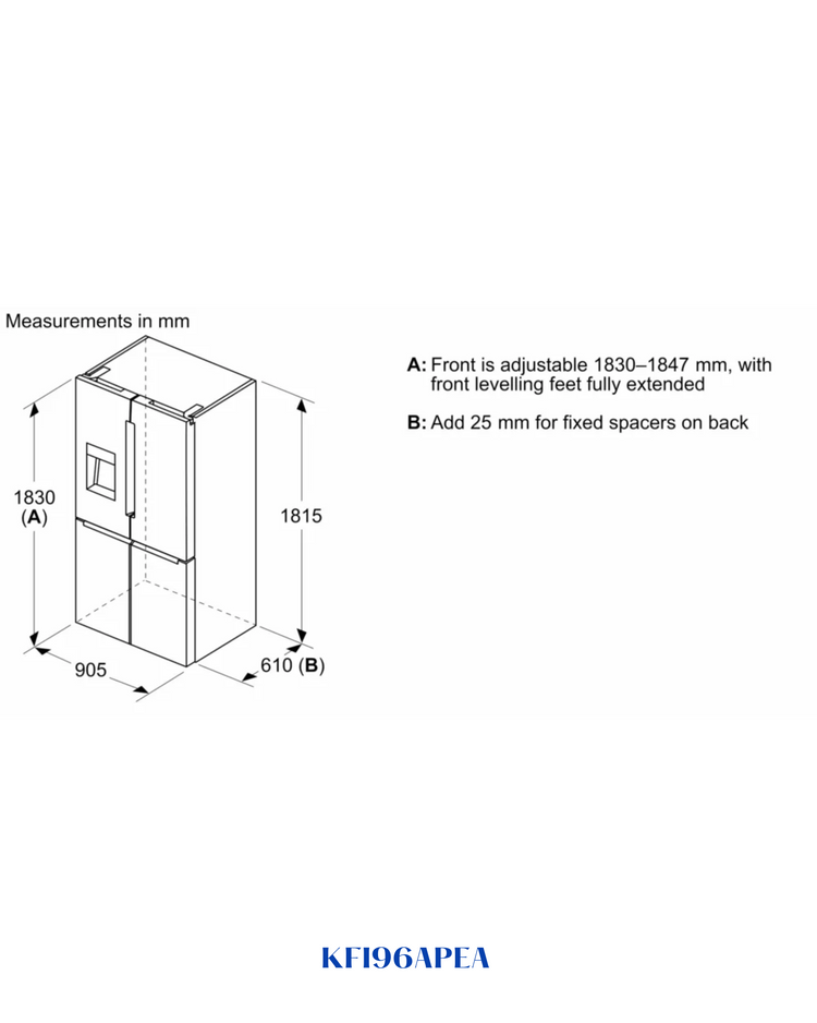 BOSCH FRENCH DOOR BOTTOM FREEZER, MULTI DOOR 574L