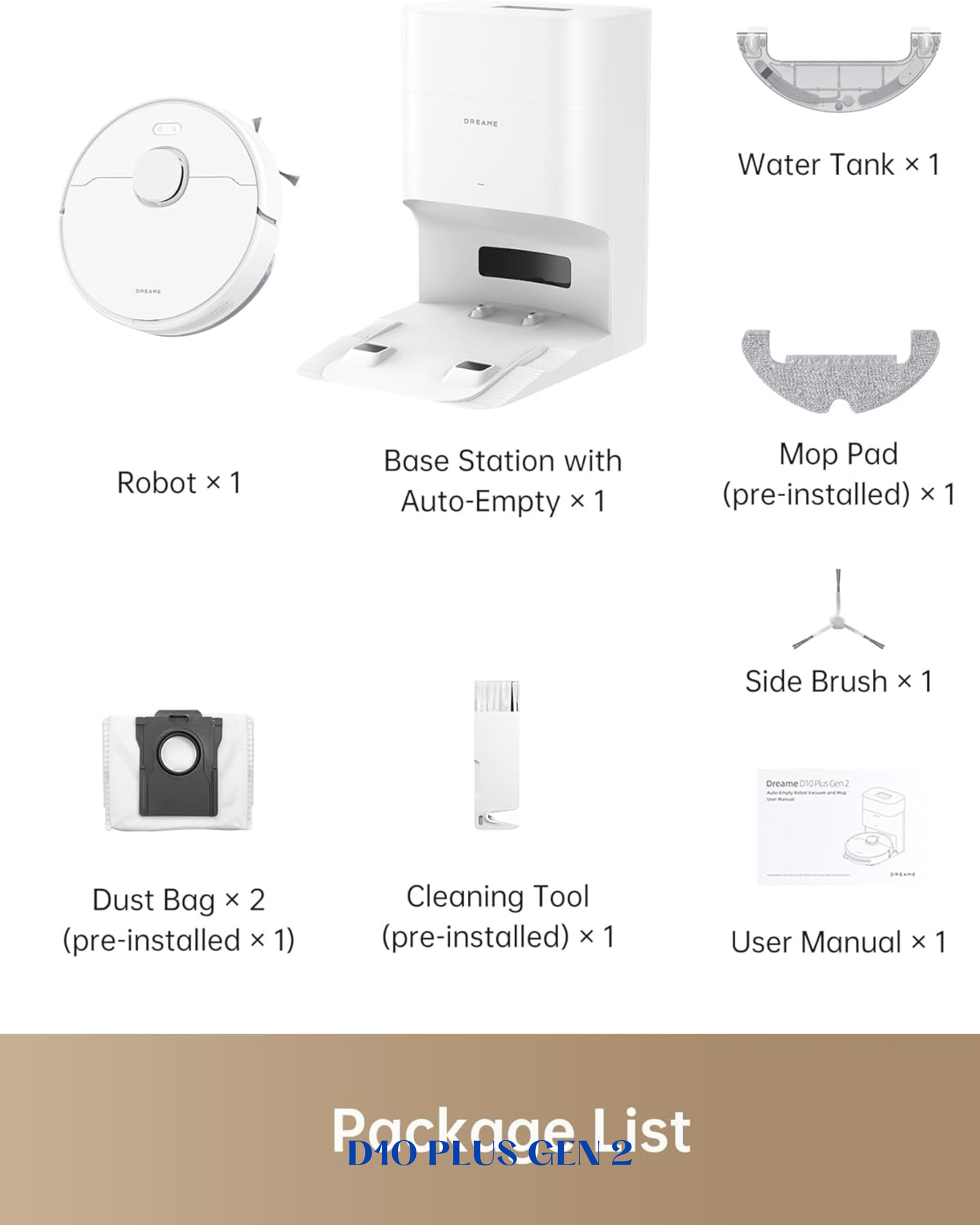 DREAME D10 PLUS GEN 2 ROBOT VACUUM & MOP 6000PA