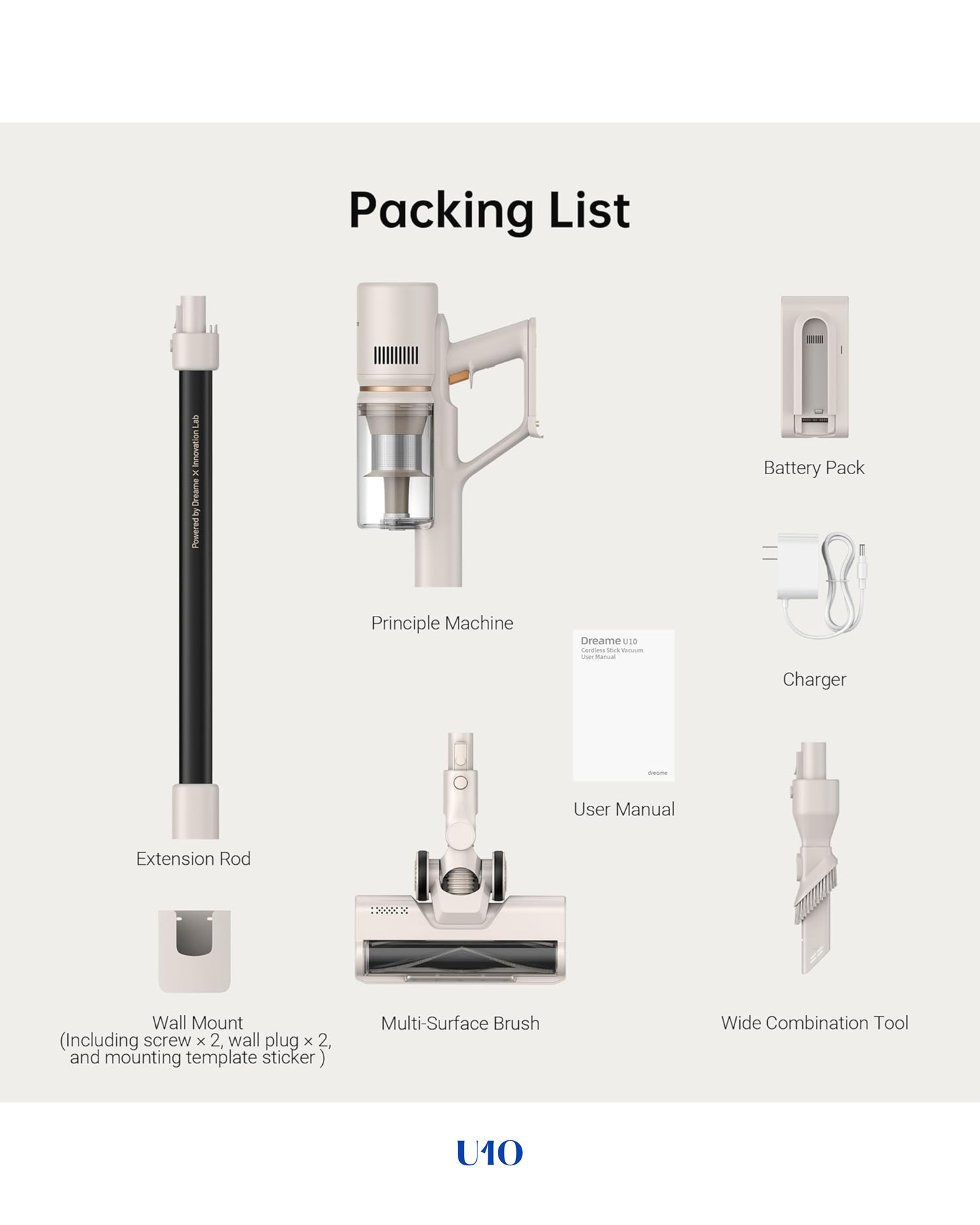 DREAME U10 CORDLESS VACUUM CLEANER 100AW-18000PA