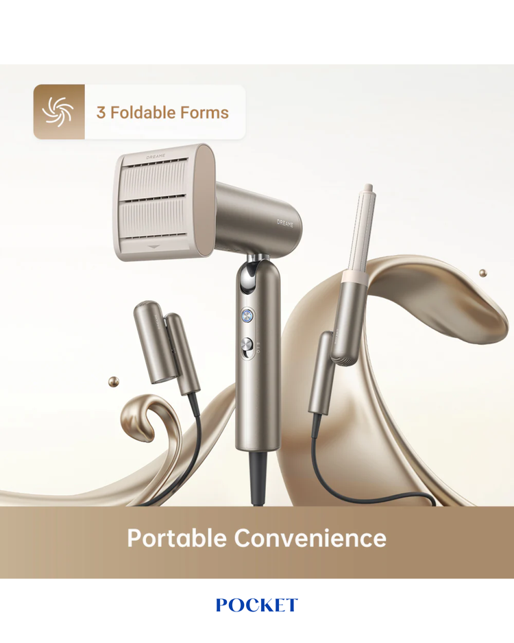 DREAME POCKET TITANIUM BRUSHLESS HAIR DRYER 110,000 RPM