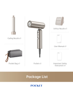 DREAME POCKET TITANIUM BRUSHLESS HAIR DRYER 110,000 RPM
