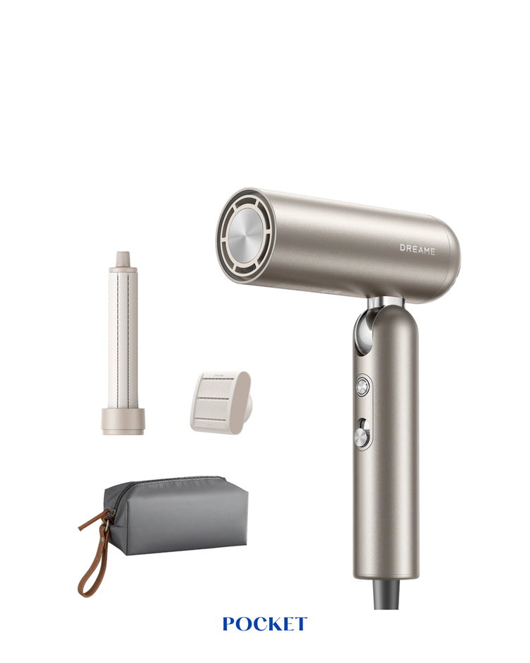 DREAME POCKET TITANIUM BRUSHLESS HAIR DRYER 110,000 RPM
