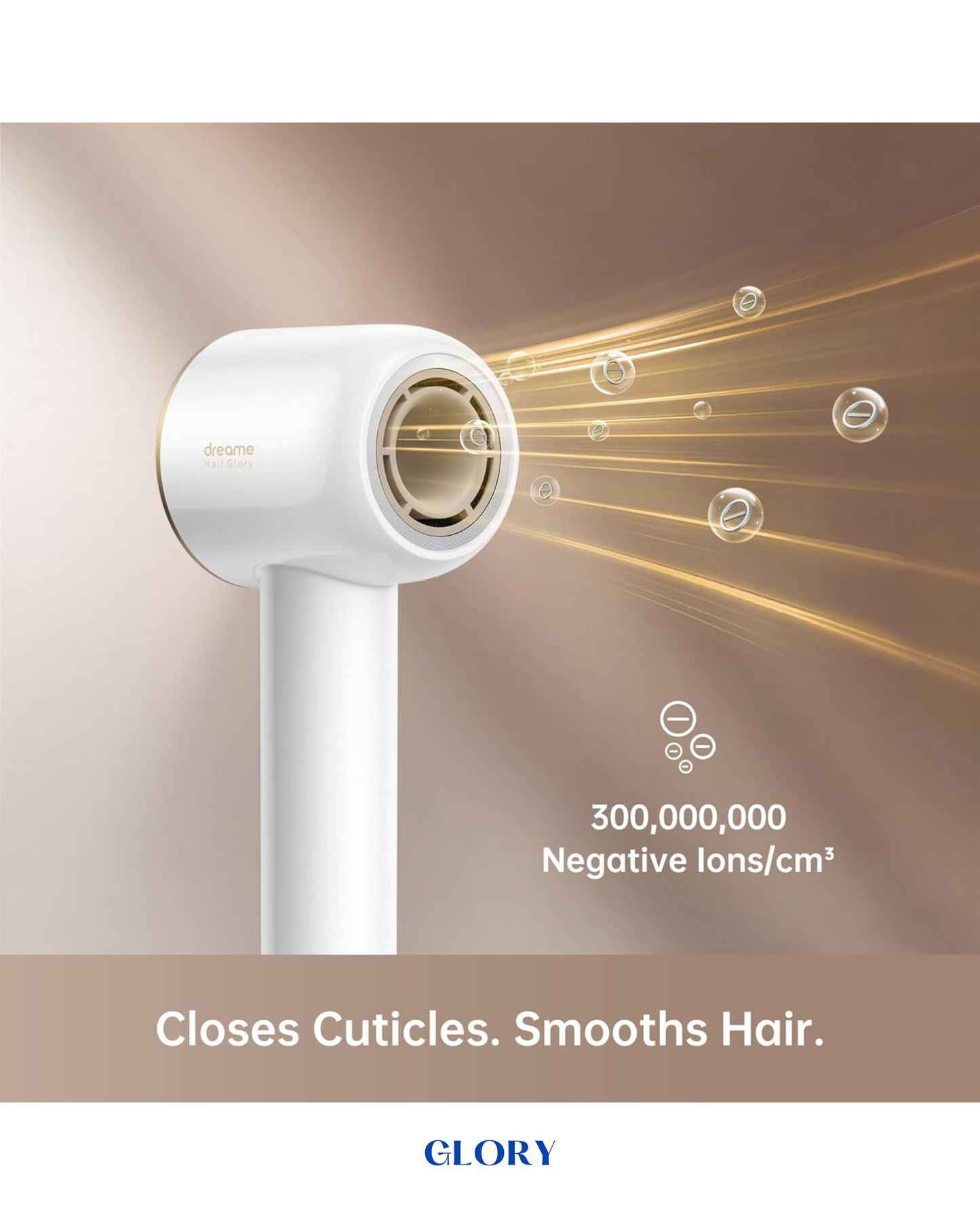 DREAME GLORY BRUSHLESS HAIR DRYER 130,000 RPM – WHITE