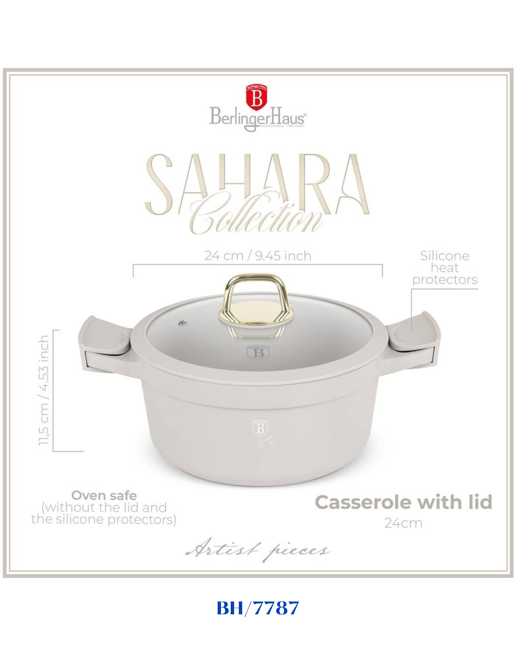 BERLINGER HAUS CASSEROLE WITH LID 24CM