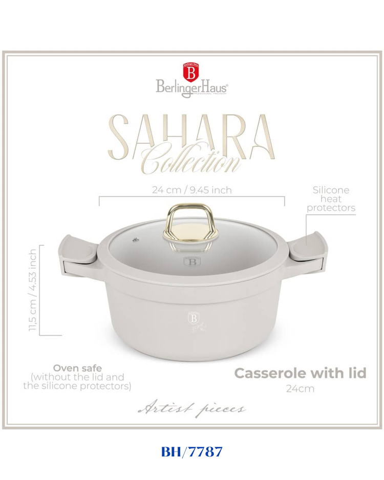 BERLINGER HAUS CASSEROLE WITH LID 24CM