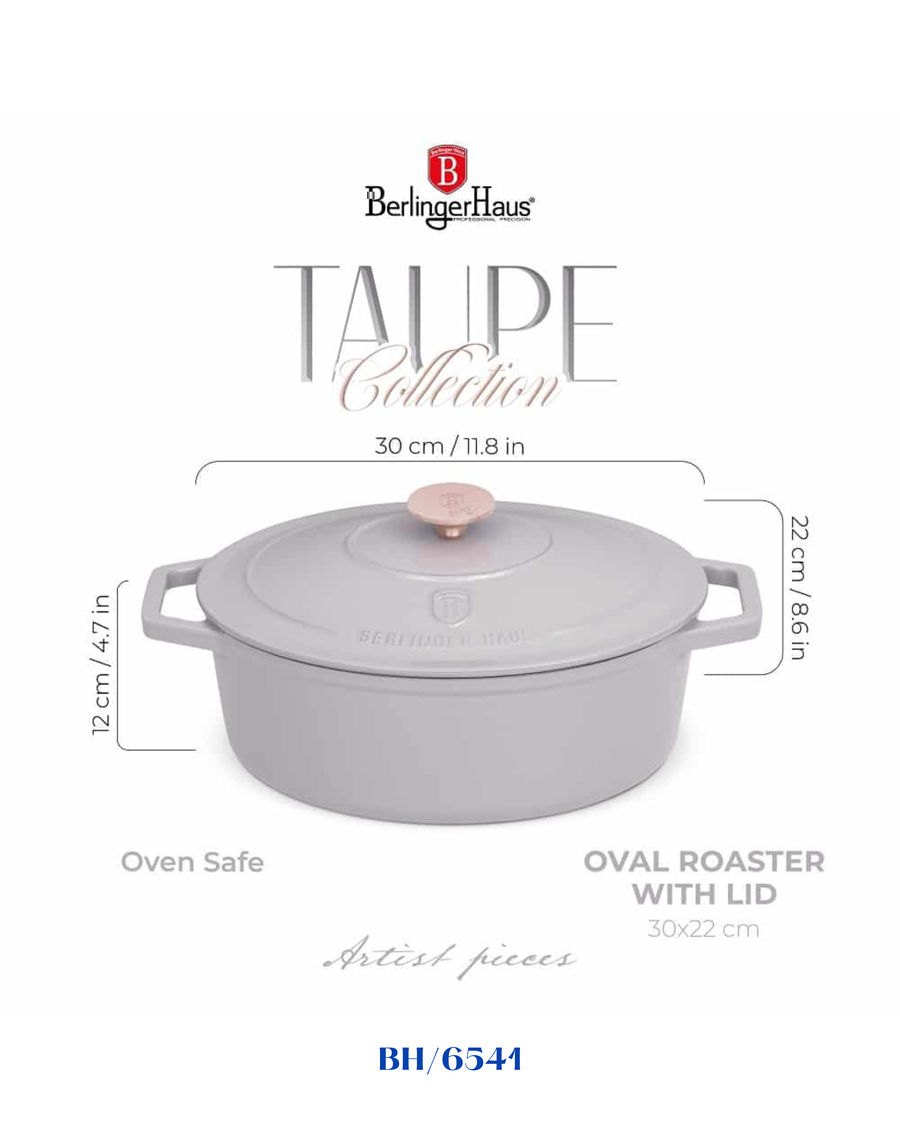 BERLINGER HAUS OVAL ROASTER CAST IRON 30CM