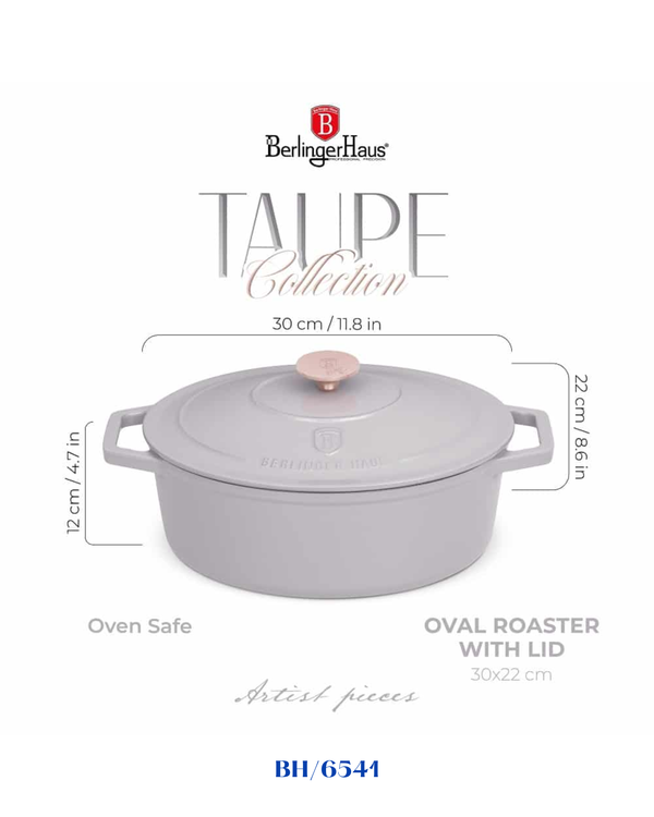 BERLINGER HAUS OVAL ROASTER CAST IRON 30CM