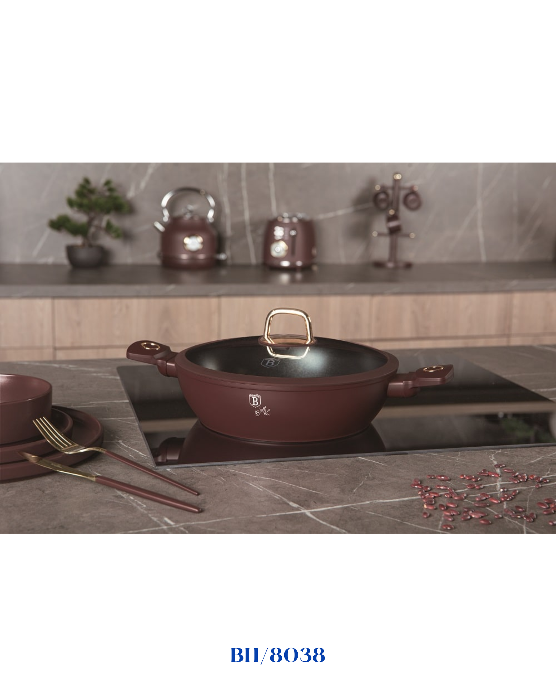 BERLINGER HAUS SHALLOW POT WITH LID 28CM