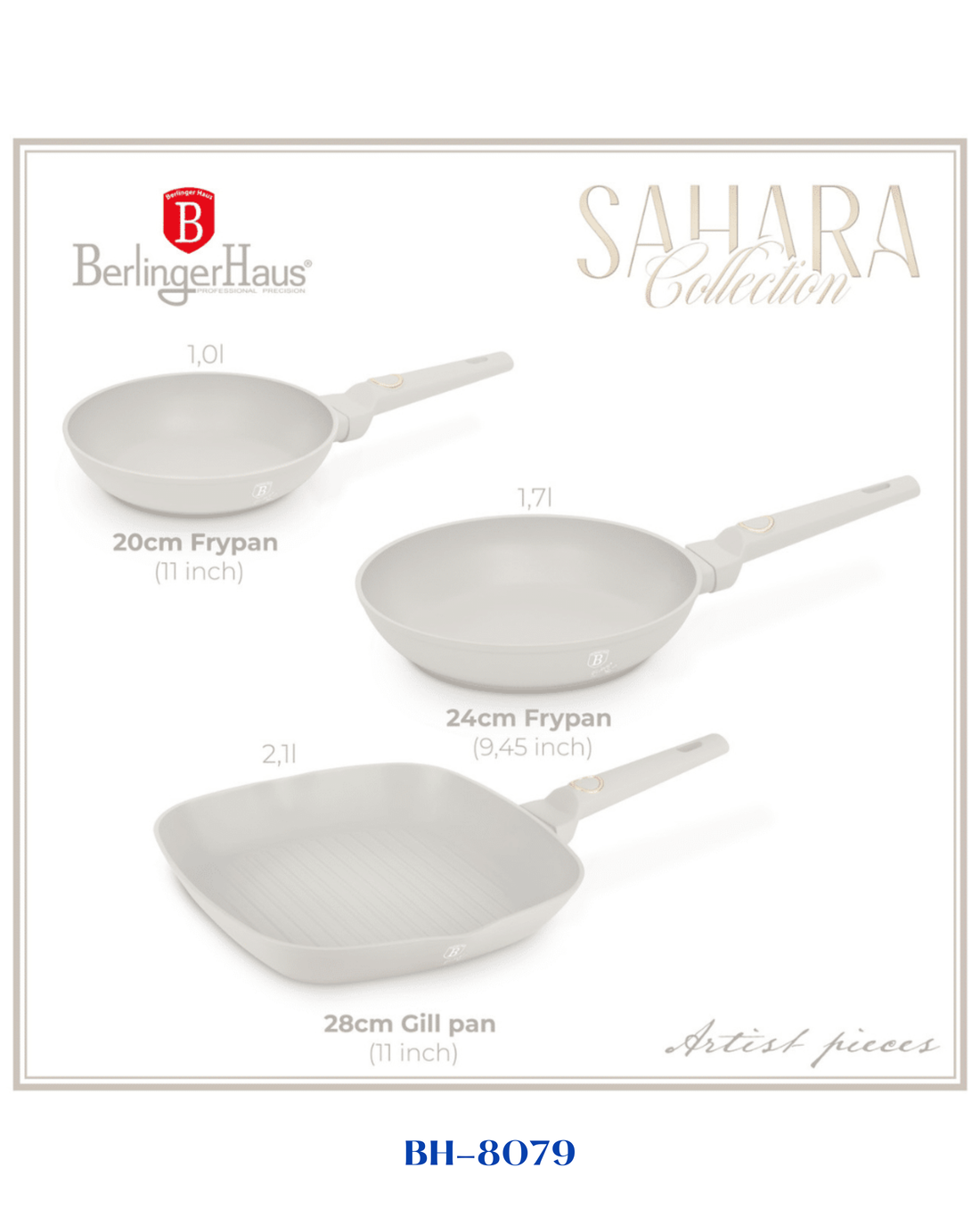 BERLINGER HAUS 3 PCS FRYPAN SET