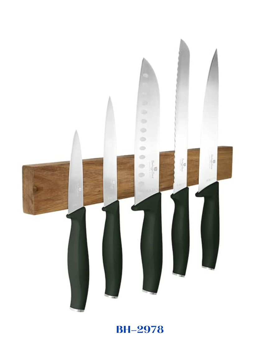 BERLINGER HAUS 6 PCS KNIFE SET WITH ACACIA WOOD MAGNETIC HANGER