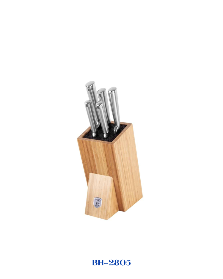 BERLINGER HAUS 6 PCS KNIFE SET WITH BAMBOO STAND