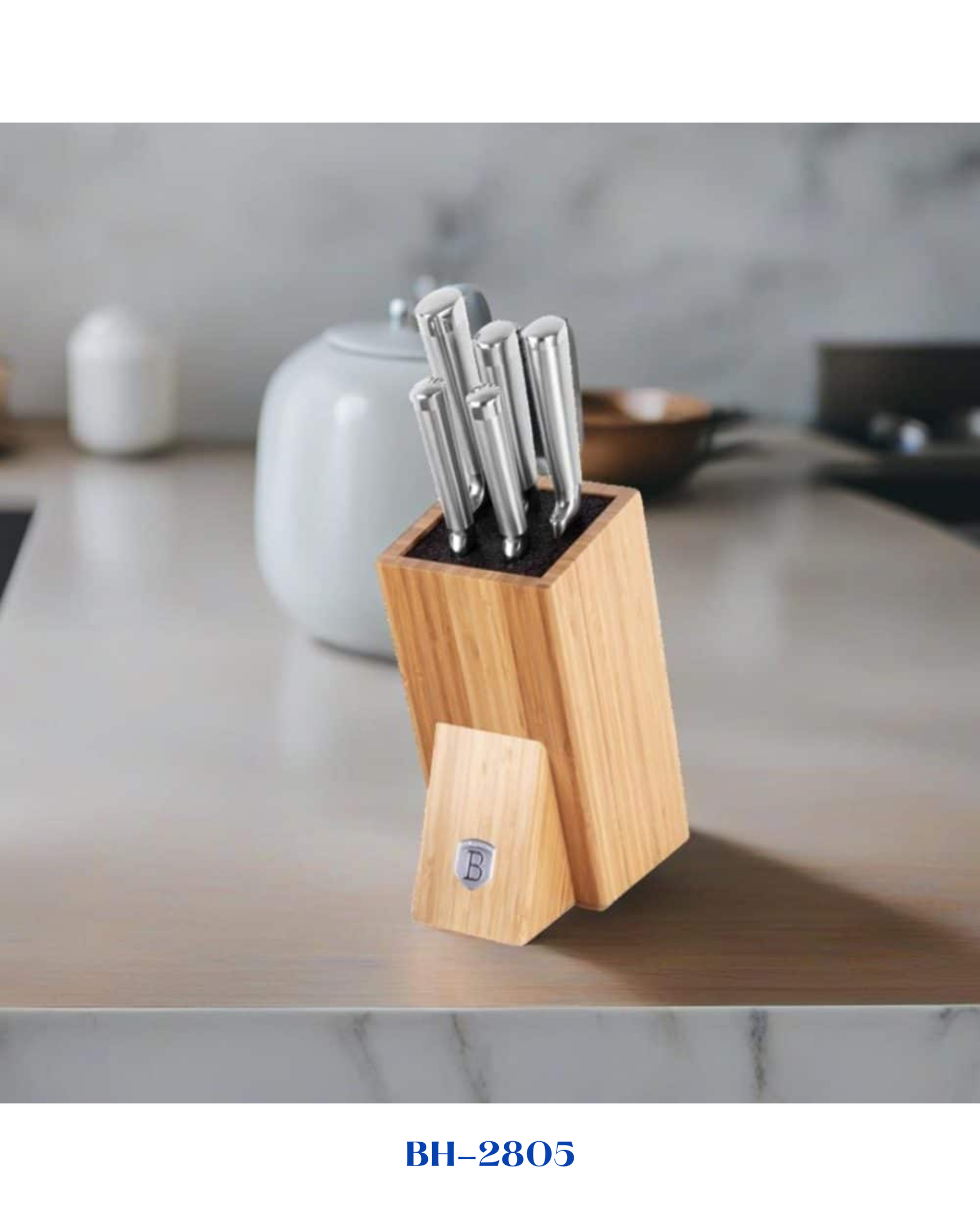BERLINGER HAUS 6 PCS KNIFE SET WITH BAMBOO STAND