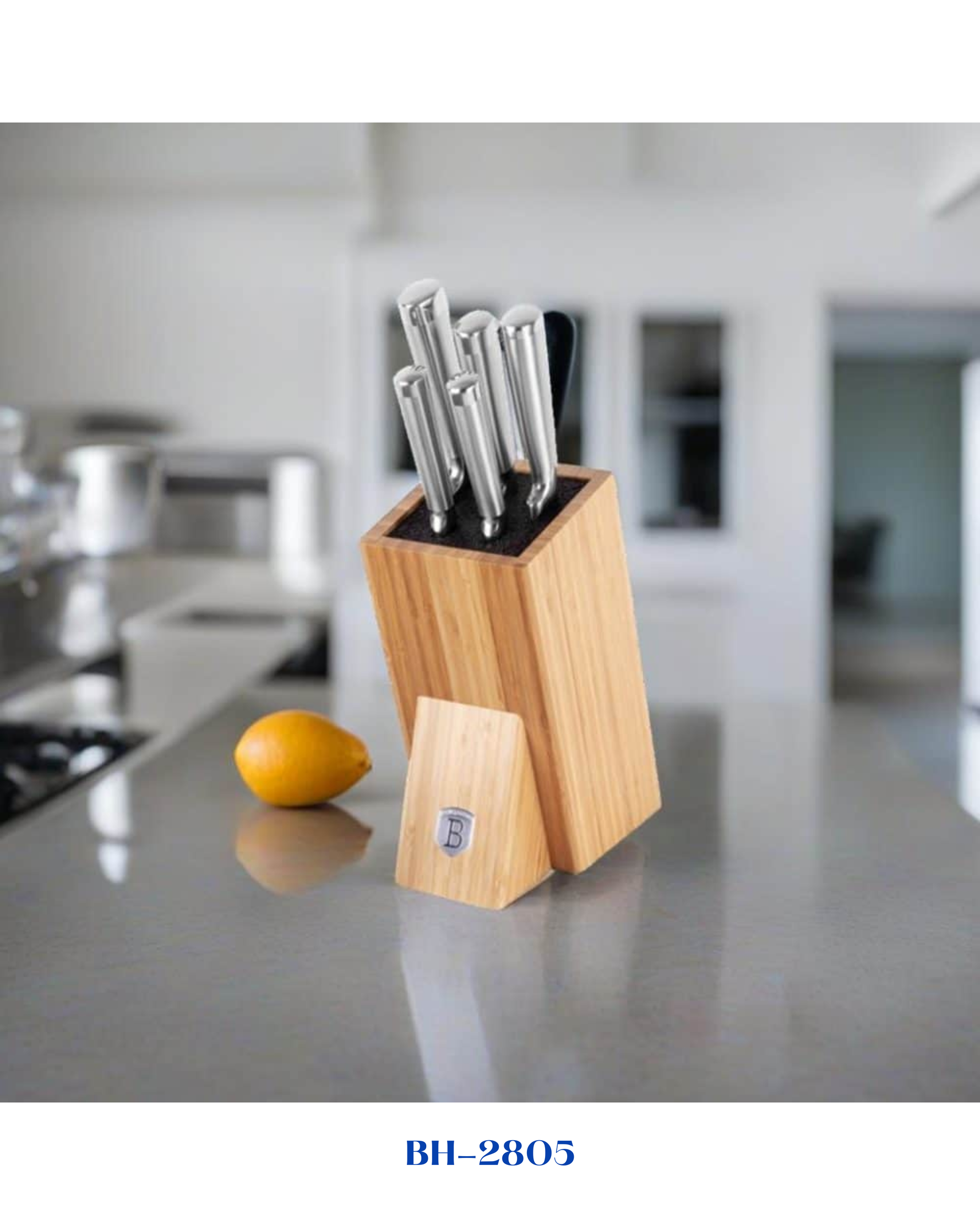 BERLINGER HAUS 6 PCS KNIFE SET WITH BAMBOO STAND