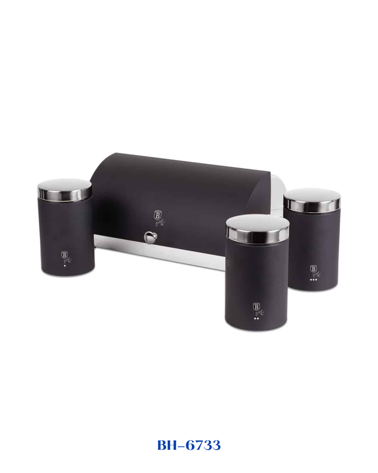 BERLINGER HAUS BREAD BOX WITH 3 PCS CANISTER SET