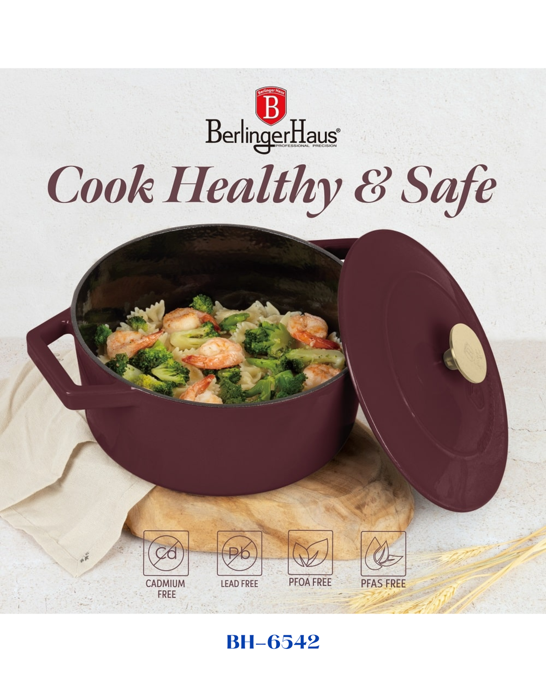BERLINGER HAUS CASSEROLE CAST IRON 24CM