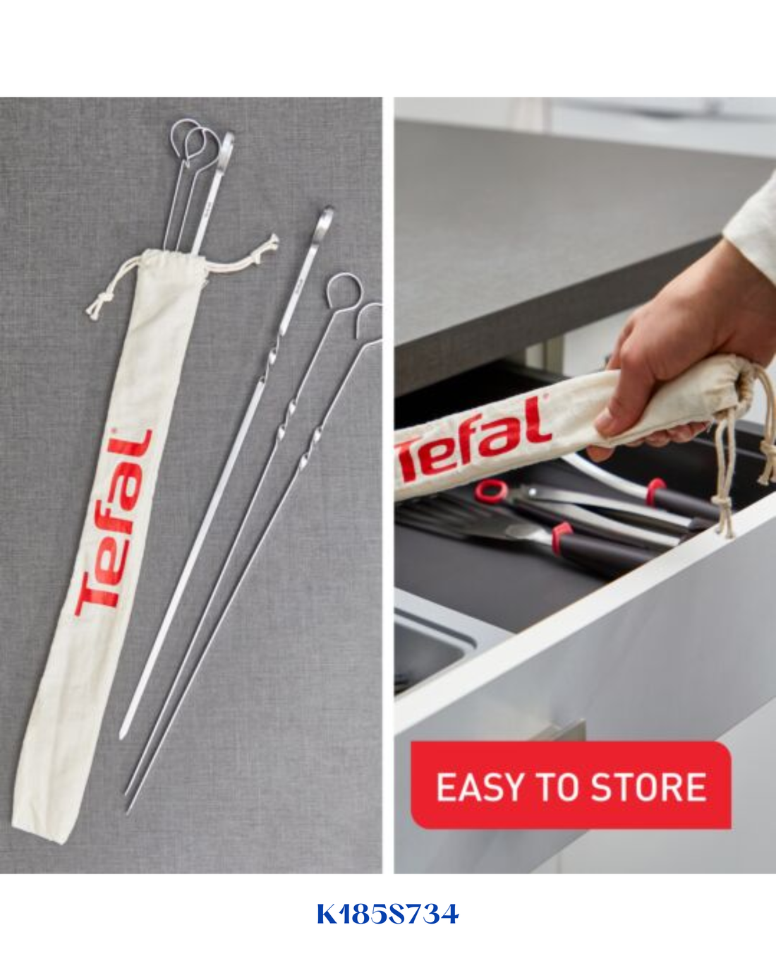 TEFAL SET OF 6 XL SKEWERS