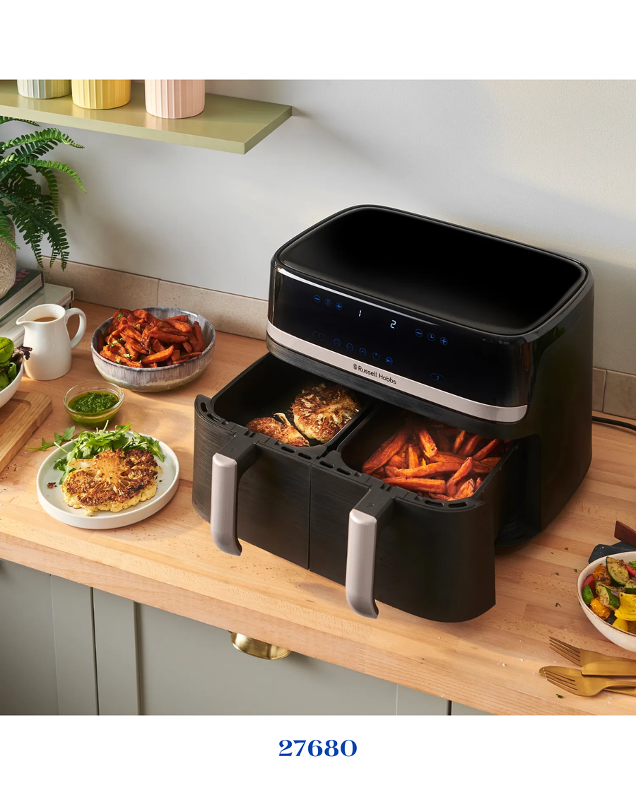 RUSSELL HOBBS SATISFRY DUAL BASKET AIR FRYER