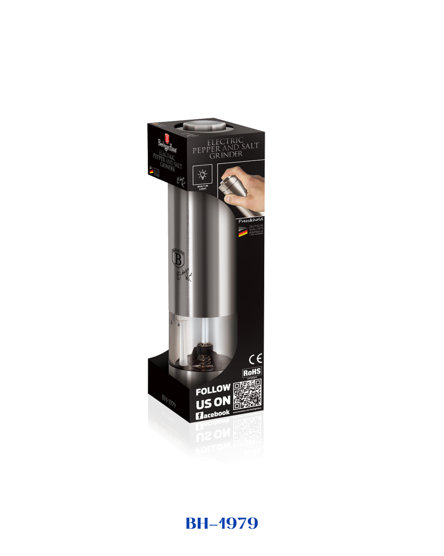 BERLINGER HAUS ELECTRIC PEPPER AND SALT MILL