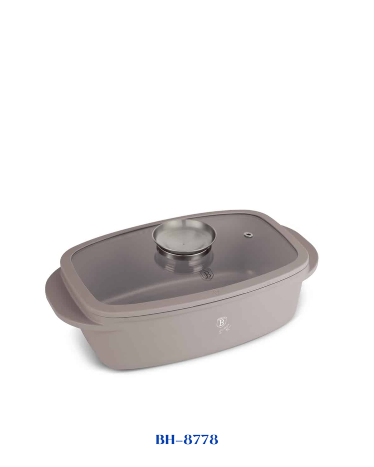 BERLINGER HAUS ROASTER WITH GLASS LID AND AROMA KNOB