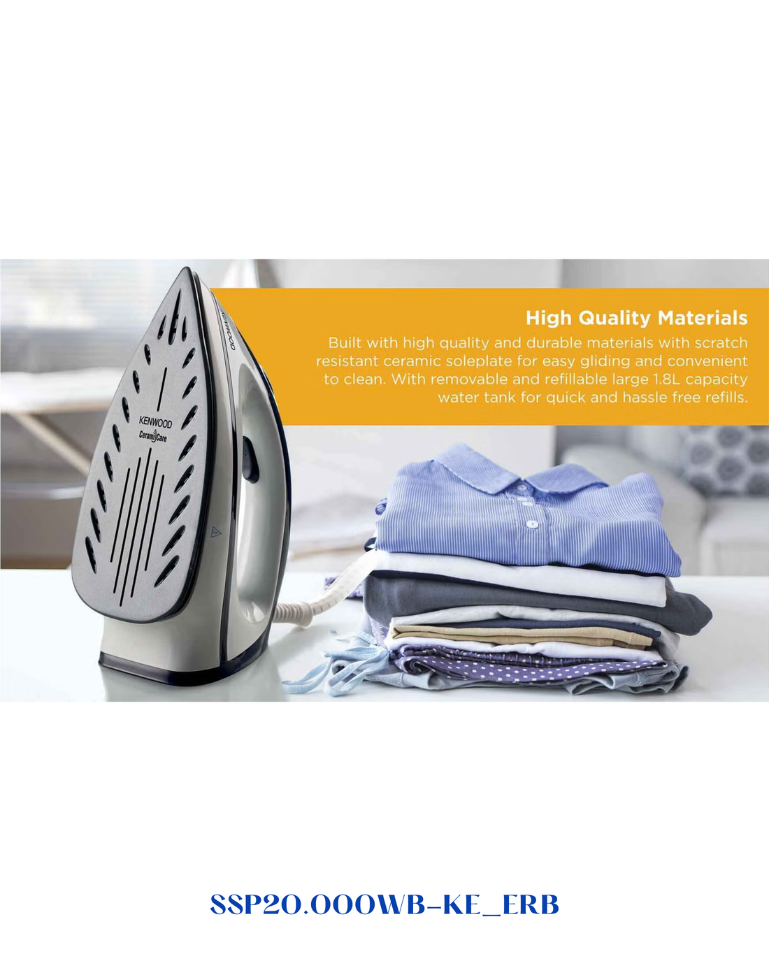 KENWOOD CERAMIC STEAM STATION 2600W 1.8L