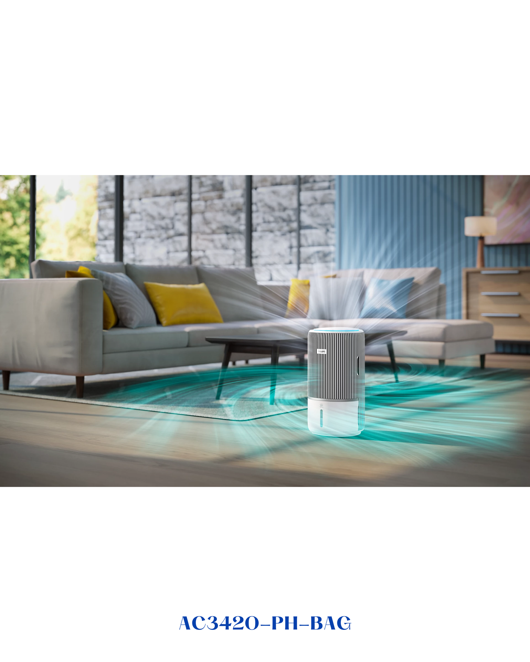 PHILIPS PUREPROTECT SMART 2IN1 AIR PURIFIER & HUMIDI. 43W